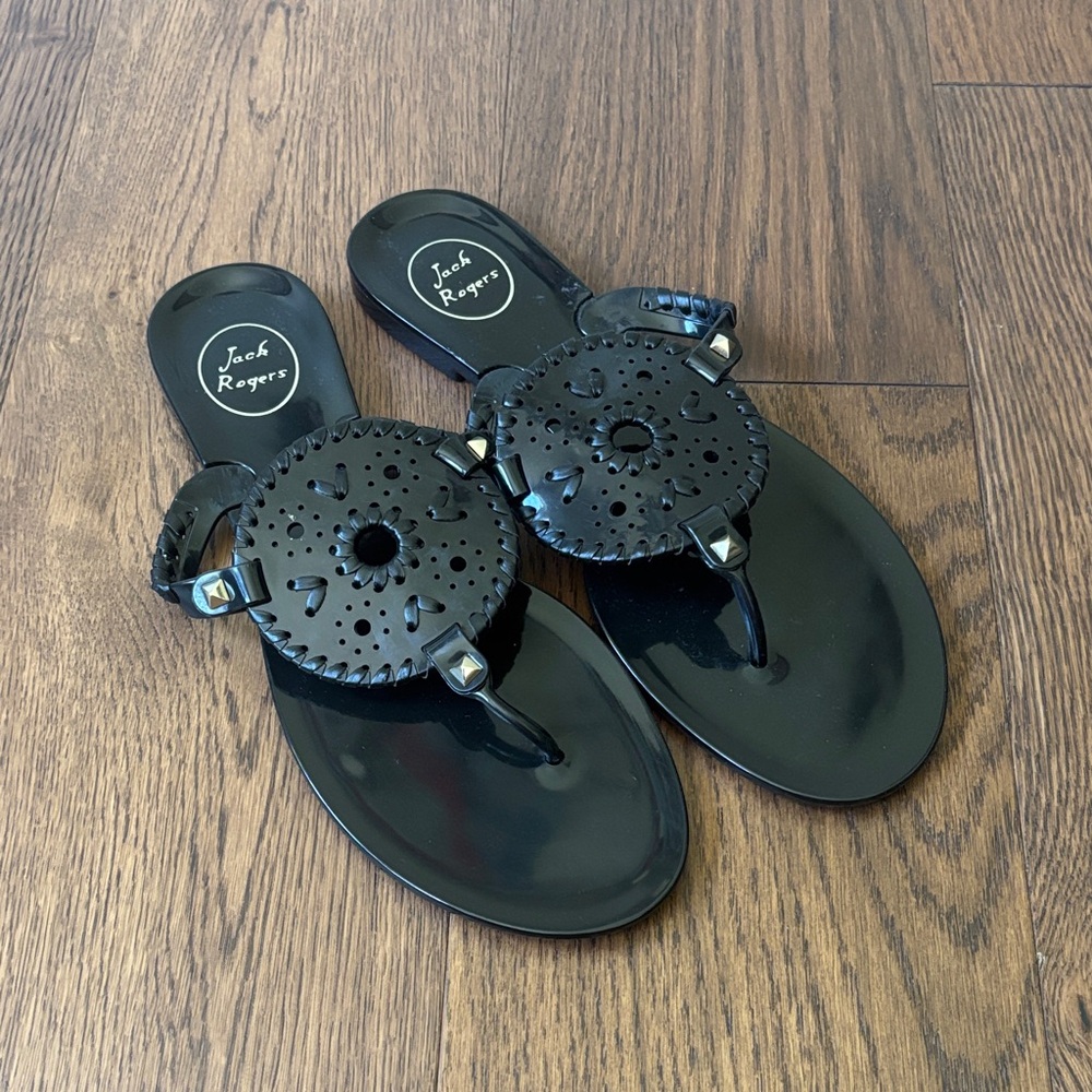 Jack Rogers Jelly Black Sandals